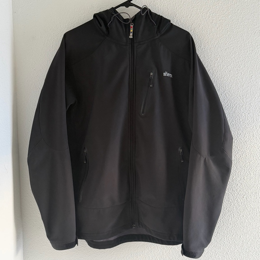 Sherpa Adventure Gear Womens‎ Khangri Soft Shell Lined Hooded Jacket L Black